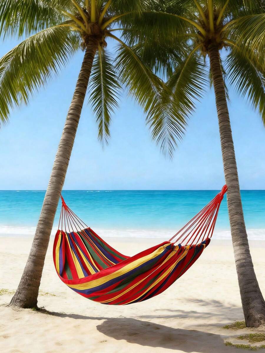 Outdoor Hängematte, Reise Lässig Schaukel, Garten Camping Hängematte mit tragbarer Aufbewahrungstasche, Outdoor Camping Hängematte, Balance Hängematte, Strand Hängematte, geeignet für Garten Schaukel, Hängematte, Balkon Stuhl, Terrasse, Wandern Hängematte - Schaukel im Freien - Übersicht 1