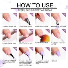 LIMEGIRL 6件套裸粉色凝胶指甲油套装，可卸UV/LED凝胶指甲油套装，持久DIY美甲油，适合家庭沙龙使用 - 彩色 - 查看 8