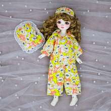 Bộ 6 món đồ ngủ cho búp bê BJD 30cm, quần áo mặc nhà cho búp bê, trang phục nhập vai cho búp bê Boneka, thích hợp làm quà tặng ngày lễ, sinh nhật, tựu trường, tốt nghiệp. - Nhiều màu - Xem 4