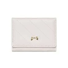 Bowknot Accent Minimalist Tri-Fold Women Wallet Multiple Card Slots Cute Cat Ear Design PU Snap Button Short-Style For Students Birthday Pink Bag Christmas Gifts Gift Thanksgiving For Women Wallet Purse Wallet Small Wallet - 白色 - 查看 13