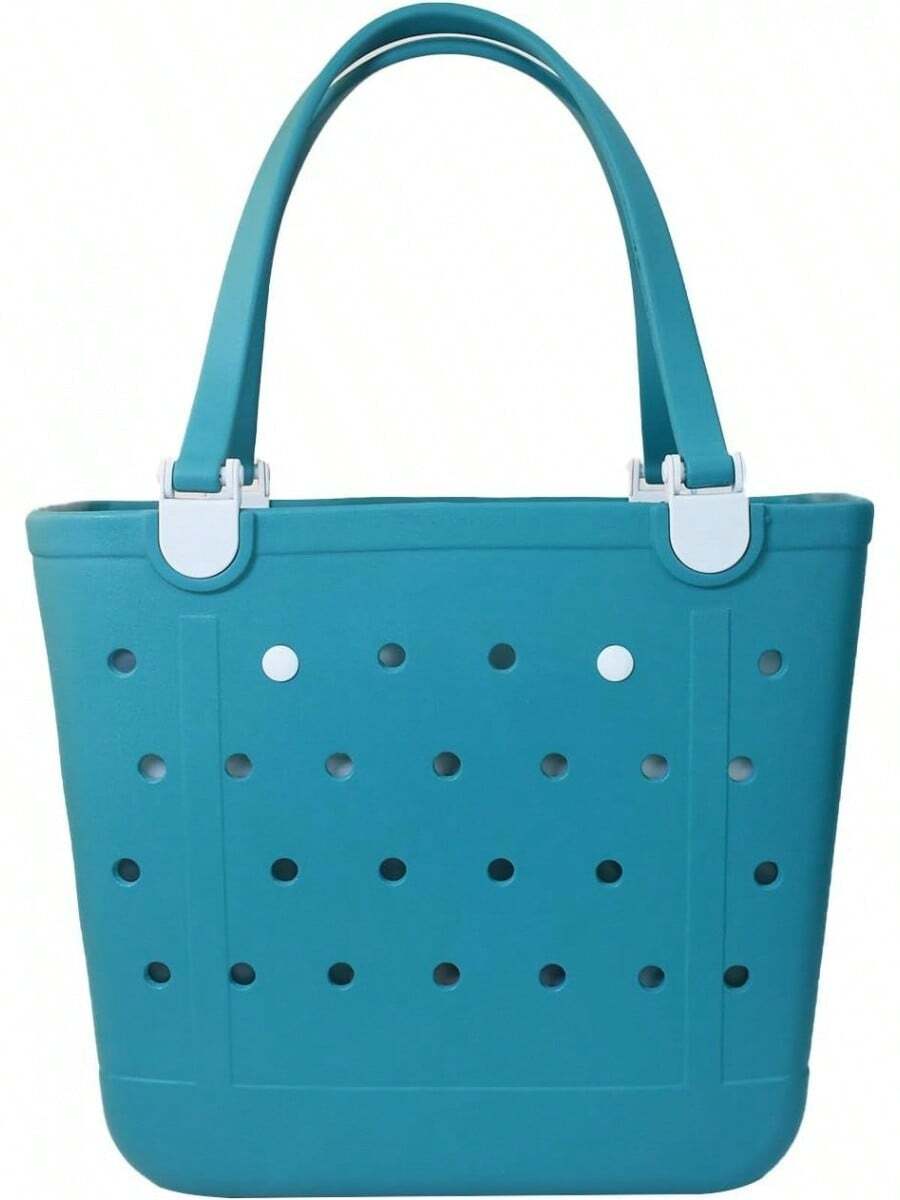 Beach Bag, Rubber Tote Bag, Waterproof Sandproof Washable Tote Boat Pool Sports Gym Beach Travel - Lake Green-medium - View 1