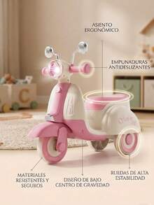 Motocicleta Montable de Impulso Para Niños, Scooter Andador para Niños de 2-4 Años, Con Luz y Sonido, Diseño Moto Vespa, Materiales Cómodos y Resistentes, Ideal para Regalo - Multicolor (Al Azar) - Ver 8