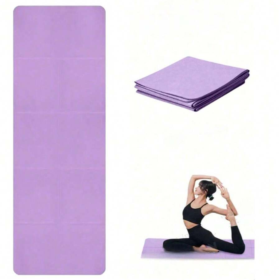 Esterilla de yoga plegable EVA de 173 * 61 * 0,3 cm, portátil para baile, fitness y yoga - Morado - Ver 1