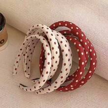 Diadema con diseño de robot de lunares, un accesorio de cabello multifuncional y novedoso para mujeres, que se puede usar como una diadema especial o para lavarse la cara, con un diseño de diadema de parte superior alta - Multicolor - Ver 8