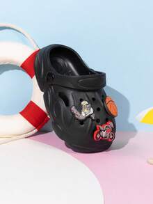 Baby Cute Casual Slippers Sandals, Breathable Hollow Out Clogs Style Shoes For Toddlers Indoor & Outdoor Wear, Summer - Black - View 8