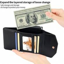 VIETAO Túi đeo chéo có dây đeo và khe đựng thẻ, ví đựng điện thoại bằng da giả, tương thích với Samsung Galaxy Flip 3 4 5 6 7, ốp lưng điện thoại Z Flip3 Flip4 Flip5 Flip6 - màu đen - Xem 4