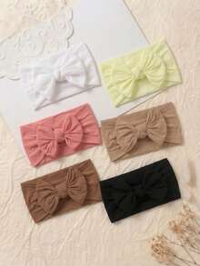 6pcs/Set Cute Butterfly Decor Soft & Skin-Friendly Baby Headbands, Versatile For Girls In Summer, Everyday & All Seasons, No Paper Card - 彩色 - 查看 3