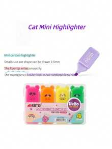Bộ bút huỳnh quang mini, bút huỳnh quang Macaron 6 màu, lý tưởng để đánh dấu trang và bảo vệ mắt của học sinh trong khi viết - Nhiều màu - Xem 9