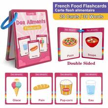Early French Learning Flashcards Animals Food Body Parts Fruits & Vegetables Children Montessori Education French Cards Toy - Multicolor - View 17