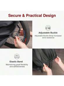 Outdoor Waterproof Bike Cover For 1 Or 2 Bikes, All-Weather Protection (Sun/Rain/Dust/Wind/UV), With Lock Hole & Carry Bag, For Mountain/Road/Electric/Heavy Duty Bicycles - Black - View 6