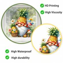 Hình dán tĩnh điện hình quả dứa lùn dán cửa sổ, không để lại cặn, có thể tái sử dụng, hai mặt, độ phân giải cao, thân thiện với nhà thuê, chống thấm nước, chống tia UV, thích hợp cho cửa sổ tủ bếp mùa hè. - 1PC - Xem 9