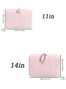 1 Túi Tote Laptop Chần Bông, Túi đựng máy tính 9-14 inch, Túi Bảo Vệ Màu Trơn, Túi Nhỏ, Túi Đính Kèm Tài Liệu, Túi Đựng Máy Tính, Túi Mang Máy Tính, Túi Đựng Máy Tính Thời Trang Cho Nữ, Dành Cho Mac Book, HP, Máy Tính Bảng, Túi Xách Tay 9-14 inch, Dành Cho iPad Air 4 5 Pro 11 Mini 5 6, Túi Chống Sốc, Túi Túi Dành Cho Nữ/Nữ Sinh Viên/Học Sinh Đi Làm/Du Lịch/Nghỉ Hè - Hồng - Xem 3