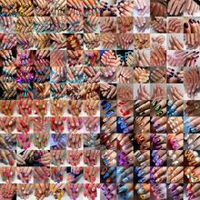 96 Random Press-Type Nail Art Pieces, Stylish Almond-Shaped Mixed Color Glossy Medium Length, Suitable For Women And Nail Art Artistry, Glamorous Glitter-Decorated False Nails, A Must-Have For Nail Art. Available In Various Nail Lengths, Universal Size. - 96 món ngẫu nhiên - Xem 2