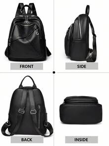 [Available In Multiple Colors . Light Luxury Quality] Stylish And Versatile Women's Backpack, The Ultimate Companion For Commuting, School, And Travel! - Multicolor - View 4