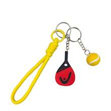 Móc khóa hình vợt tennis mini, thiết kế vợt tennis unisex, thích hợp làm phụ kiện túi xách cho xe hơi, ví và ba lô, món quà tuyệt vời cho các dịp lễ. - Nhiều màu - Xem 5