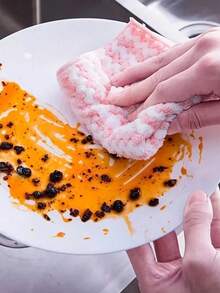 10/1件套彩色条纹珊瑚绒清洁布 - 不油腻、不掉毛、多用途，适用于厨房、浴室和卧室，加厚清洁毛巾，柔软吸水，厨房用品，清洁配件（颜色随机） - 多色 - 查看 3