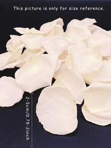 10/50100pcs White Rose Petals Artificial Rose Petals For Valentine's Day, Wedding Decorations, Romantic Proposals, Anniversaries, Parties, Aisle Decorations, And Flower Girls. - White - View 5