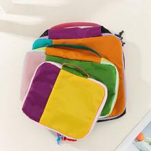 3pcs/Set New Thickened Spring/Summer Dopamine Packing Cubes, Fashion Luggage Bag, Casual Toiletry Bag, 3 Sizes For Flexible Storage, Breathable Mesh Design, Smooth Zipper, Vibrant Colors For Stylish Look, Suitable For Packing Clothes/Underwear, Great Gift For Family, Lover And Friends Toiletries Bag Wash Bag Large Capacity Shower Bag For Women Mothers Day Gift Teacher Gift Cruise Essentials Travel Essential - Multicolor - View 6
