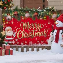 Banner 72*44 Inch Frozen Themed Castle Banner Backdrop Snow Princess Party Wall Banners Yard Sign Indoor Outdoor With Grommets 3.2 Yard String For Party Decoration Supplies - 聖誕節 - 查看 7