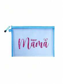 1 chiếc túi đựng mỹ phẩm lưới có khóa kéo màu đỏ hồng bóng in chữ "Mama" dành cho nữ, túi đựng đồ vệ sinh cá nhân trong suốt, túi trang điểm nhẹ có khóa kéo, túi du lịch, hộp đựng đồ trang điểm du lịch, hộp đựng bút chì, ví đựng tiền xu đa năng, quà tặng tuyệt vời cho người yêu và gia đình, hộp đựng mỹ phẩm ký túc xá sinh viên, túi du lịch cho nam, túi quà tặng cho phù dâu, món quà tốt nhất dành cho mẹ, có 5 màu. - Nhiều màu - Xem 16