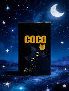 NIMN 白猫黑猫塔罗牌，原创入门卡牌，可爱明信片盒装游戏卡牌，灵兽占卜神谕卡牌套装，适用于占卜、游戏礼品、派对游戏、互动游戏、节日游戏、创意礼品、家庭聚会娱乐卡牌游戏、朋友聚会桌游、节日旅行娱乐游戏、情侣卡牌桌游 - 彩色 - 查看 12
