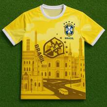 2025 Brazil City Edition Football Jersey – Men's Short Sleeve Soccer Shirt, Summer Training Or Casual Sports Tee - D - 查看 8