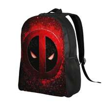 D-Deadpools Neutral Style Lightweight Backpack With Single Pocket Easy To Match And Comfortable To Wear For Busy Days Or Short Trips - 黑色 - 查看 2