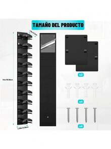 2 piezas Organizador de estante para sombreros montado en la pared - Adhesivo resistente, almacenamiento multicapa para gorras, soporte de exhibición de plástico portátil para puertas de armarios y dormitorios, organizador de perchero para - Negro - Ver 2