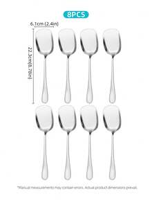 2/4/8Pcs Stainless Steel Serving Spoons, Buffet Scoops & Salad Ladle For Home Kitchen Hotel Restaurant - - - View 11
