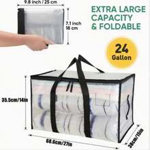 Large Moving Bags Or Storage Bags With Backpack Straps, Zippers, And Handles - Durable Packing Bags, Available In 1/3/6-Piece Sets, Suitable For Moving, College Dorms, Holiday Decorations, Seasonal Storage, And Family Organization. - 查看 10
