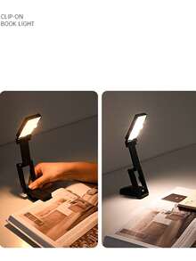 1 đèn đọc sách LED kẹp sạc được, đèn đọc sách kẹp gấp gọn di động, đèn bàn mini bảo vệ mắt. - Nhiều màu - Xem 4