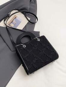 Tas Tangan Mewah Hitam untuk Wanita - Hitam - View 9