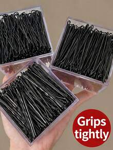 50pcs Black Hair Clips Set, Strong Fixing Hair Clips Suitable For Bun Hairstyles, Durable For Daily Use And Salon, OPP Packaging Hair Styling Kit Hair Tool Kit,Festival,Party - Multicolor - View 1