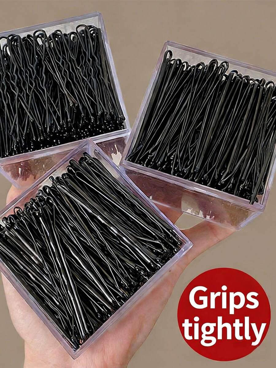 50pcs Black Hair Clips Set, Strong Fixing Hair Clips Suitable For Bun Hairstyles, Durable For Daily Use And Salon, OPP Packaging Hair Styling Kit Hair Tool Kit,Festival,Party - Multicolor - View 1