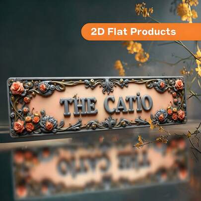 2D Flat - Vintage Style Wall Sign "THE CATIO", 2D Flat Design, Suitable For Office, Shop, Home, Farmhouse And Porch. Durable And Easy To Install, Ideal Gift For Friends