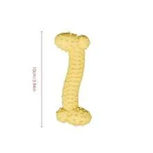 Juguete de masticar de cuerda de algodón para mascotas, perro trenzado de dibujos animados, limpieza de dientes y alivio del aburrimiento - Amarillo - Ver 9
