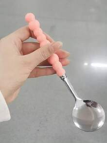 Bộ thìa tráng miệng bằng thép không gỉ cán ngọc trai sang trọng, kiểu dáng gốm sứ, thích hợp dùng để ăn súp, trái cây, vật dụng thiết yếu trong gia đình. - Xem 11