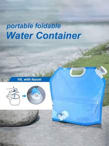 5L/10L 露營水袋 附閥門可折疊水儲存袋 摺疊式緊急水壺 便攜可重複使用 適用於露營、旅行、登山、健行、野餐、烤肉及緊急備災 戶外必備配件 - 彩色 - 查看 5