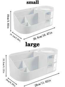 Skincare Product Storage Box, Vanity Storage Box With Drawers, Desktop Cosmetic Storage Box, Containing Lipsticks, Brushes, Eyeshadows And Makeup Brushes, For Desktop Organization. - View 8