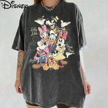 Disney Oversized T-Shirt Retro Mickey And Friends Signatures Shirt, Magical Shirt, Disney Characters Tee, Disney Mouse Head Tee, Mickey & Co Gift, Disney Tee - màu đen - Xem 1