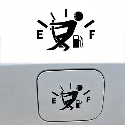 Funny Car Stickers Pull Fuel Tank Pointer Reflective Vinyl Sticker High Gas Decal Fuel Gage Empty Stickers Decal Auto Exterior