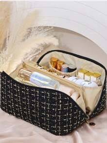 1个多功能旅行化妆包，大容量化妆品收纳包，便携式手提包，可装化妆刷、香水、护肤品、文具等，适合作为圣诞节、情人节、母亲节礼物 - 多色 - 查看 12