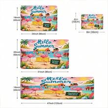 1pc Flamingo Beach Kitchen Rug, Kitchen Mat, Kitchen Carpet, Classic Plaid Doormat, Small Rug, Carpet, Runner Rug, Floor Mat, Home Decor, Area Rug, Outdoor Mat, Home Decor, Area Carpet, Bedroom Rug, Washable Carpet - Multicolor - View 6