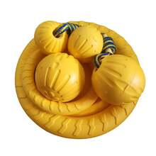 Manufacturer's EVA Training  For Dogs, Dog Training Pull Ring, Durable Chewable Pet Ball, Floating Water Chew Toy - Yellow - View 1