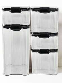 460-1800毫升密封食品储存容器，透明塑料罐，适用于厨房存放谷物、茶叶、干货等。 - 彩色 - 查看 9