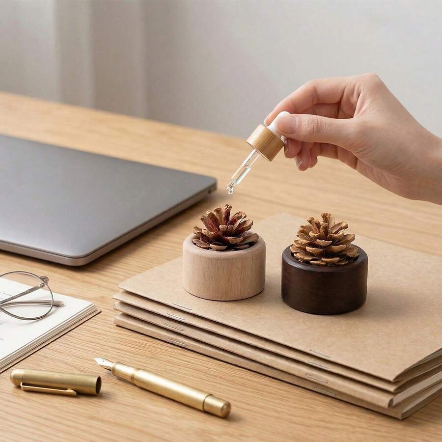Aromatherapy Diffuser - Unscented Essential Oil Diffuser For Home, Bedroom, Decorative Scent Stone Ornament, Car And Portable Wood Diffuser - Multicolor - View 1