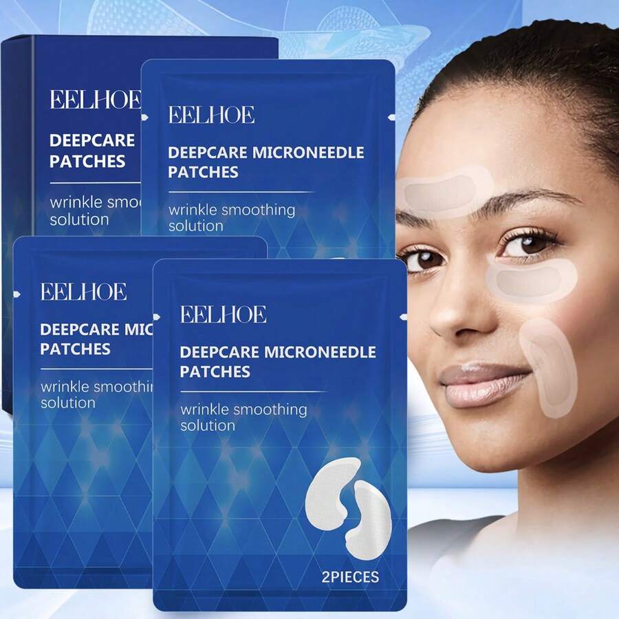EELHOE Dissolving Microcrystal Hyaluronic Acid Patches For Under Eye And Nasolabial Fold, Microneedle Technology Face Mask Provides Deep Hydration And Firming, Gentle And Non-Irritating, Can Be Used Overnight, Suitable For Men And Women Daily Skincare, Ideal Gift Option - Dissolving Microcrystal Hyaluronic Acid Patches - 查看 1