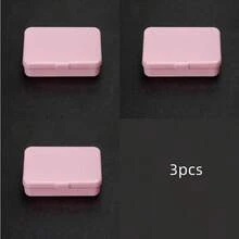3pcs Nail Care Storage Box, Rectangular Storage Box, Can Store Cotton Swabs, Emery Boards, Nail Files And Nail Clippers, Portable Storage Box, Cotton Swab Storage Box, Suitable For School, Home, Dorm - Multicolor - View 10