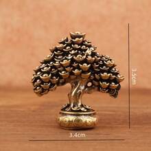 Adorno de escritorio de latón en forma de lingote de árbol, delicado y hermoso - Árbol del dinero - Ver 5
