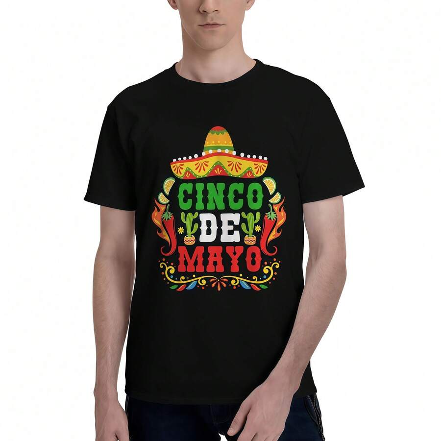 Cinco De Mayo Let'S Party Team 5Th Of May Mexican Men And Women T-Shirt - 黑色 - 查看 1